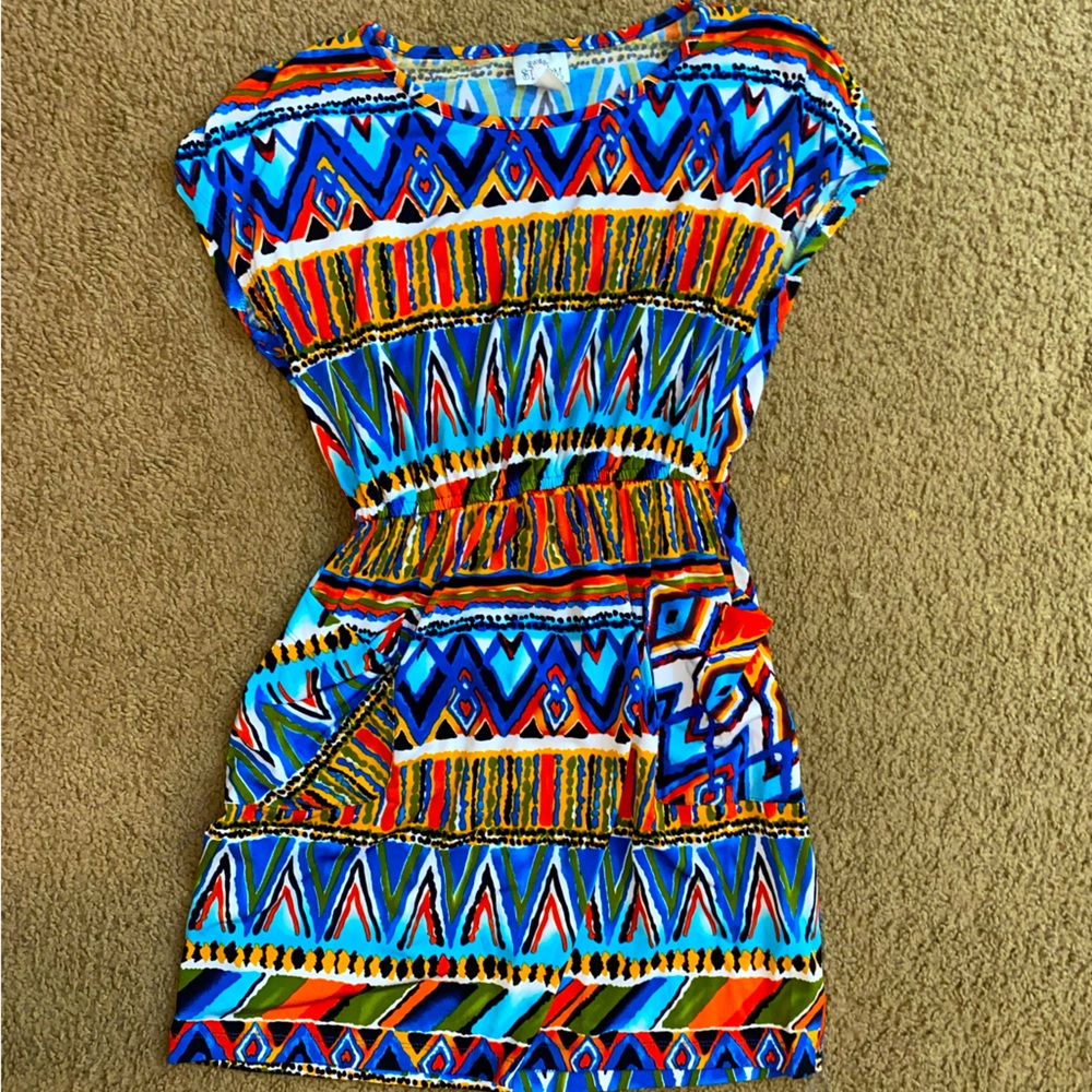 4/$20 Sweet Storm cinched waist dress with pockets